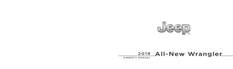 OWNER'S MANUAL - 2019 JEEP WRANGLER - Car Owner's Manuals Online View